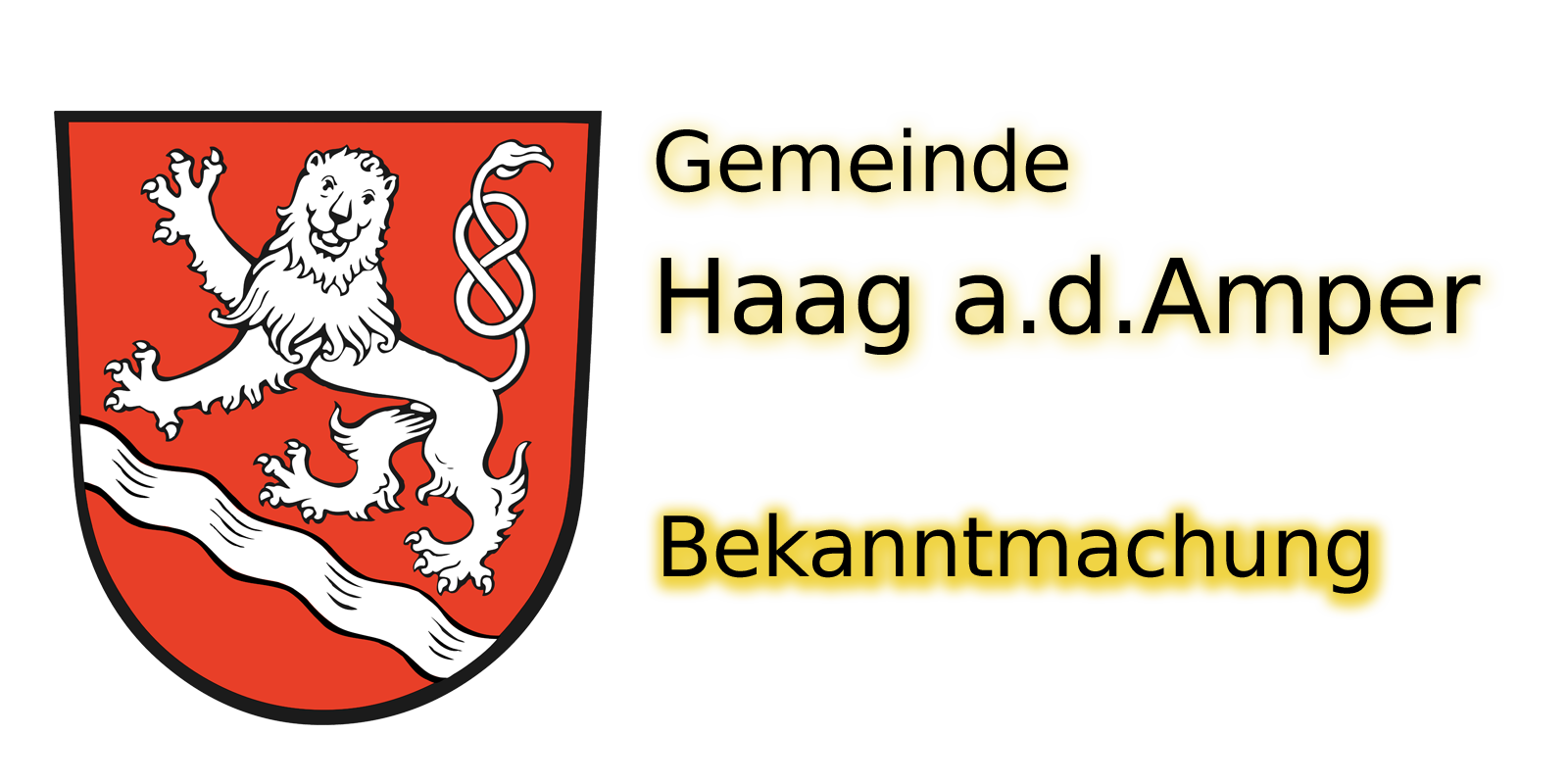 Teaser-Logo Haag- Bekanntmachung